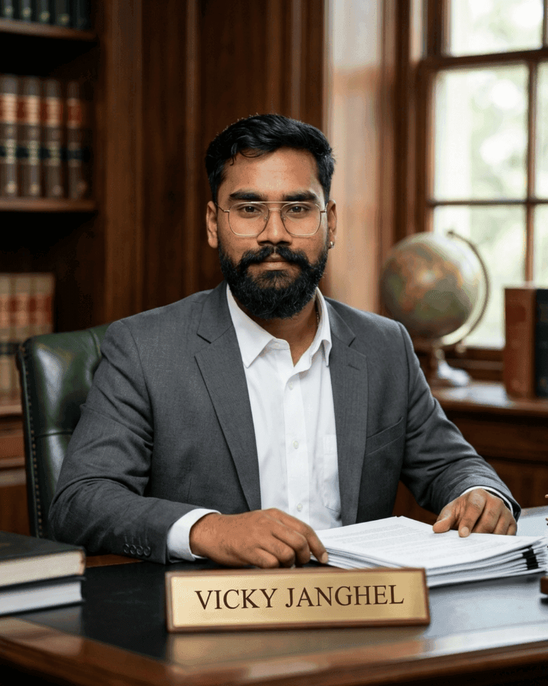Professional portrait of Adv. Vicky Janghel